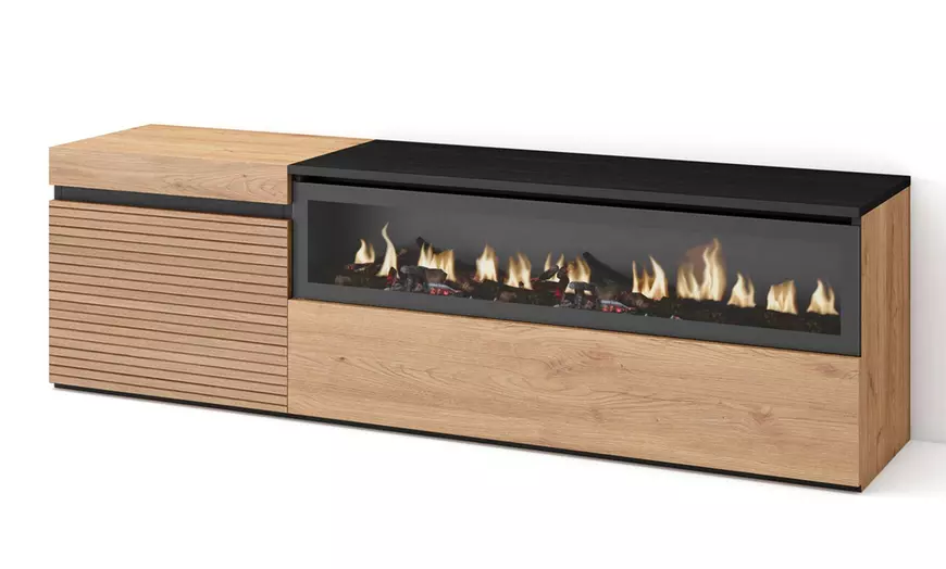 Image 26: TV-meubel met of zonder led-elektrische openhaard