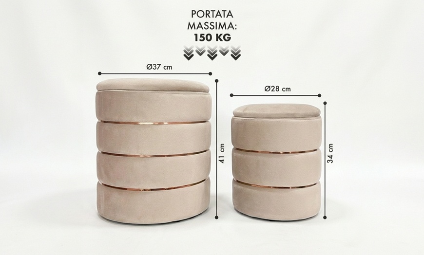 Image 13: Lot de 2 poufs de rangement "Romeo e Giulietta"