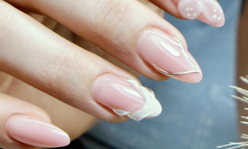 Image 2: Full Set with 2 Nail Designs or Swarovski Crystal Designs and More