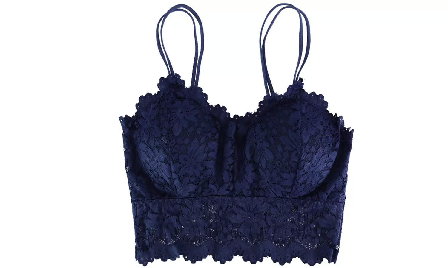 Women Bralette Bra Lingerie Push Up Crochet Wireless Lace Bra Crop Tank Top 