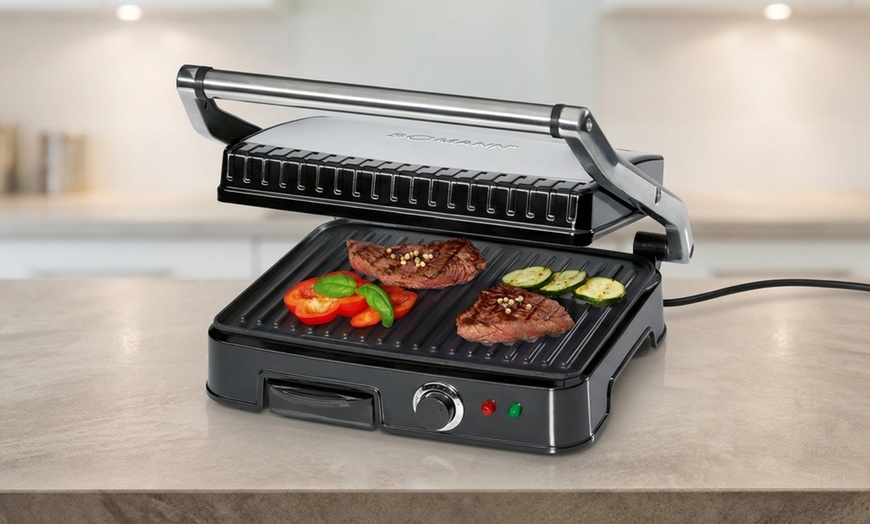 Image 3: Plancha gril et panini Bomann