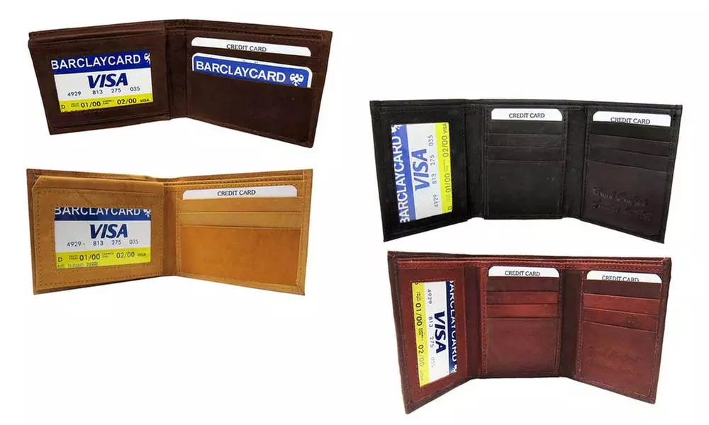 Genuine Leather Trifold & Bifold Men's Wallets - Primary Image