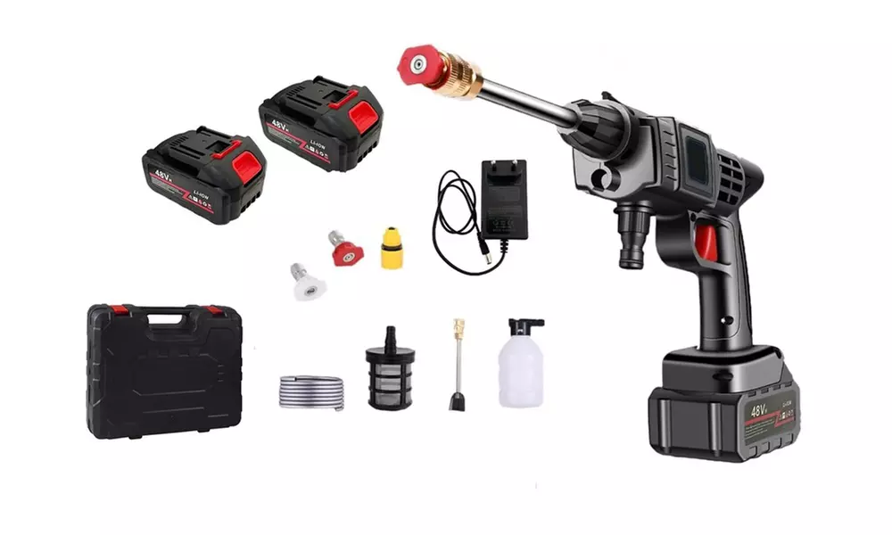 Hidrolimpiadora de alta presión, eléctrica, recargable y portátil, con boquillas intercambiables - Primary Image