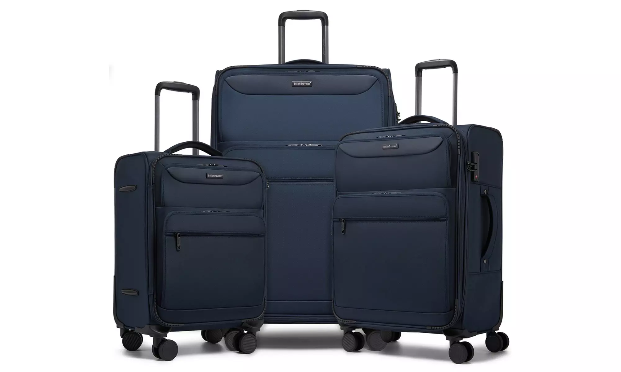 British Traveller Expander Suitcase with TSA Lock