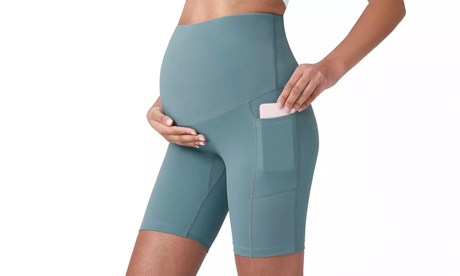 Women's Maternity Yoga Shorts Summer Workout Running Active Pants