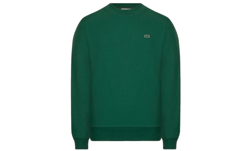 Image 5: Sweatshirt Lacoste à col rond avec logo en molleton de coton