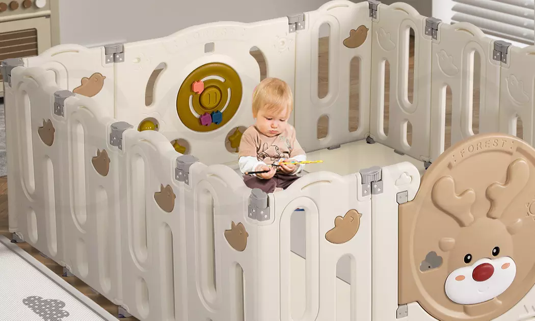 Dekko Modular HDPE Kids Playpen with Safety Gate