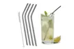 Stainless Steel Drinking Straws, Bent or Straight, With Brush (4 or 8-pack) - Second Medium