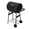 Image 8: Outdoor Garden Trolley Barrel Charcoal Grill with Temperature Control