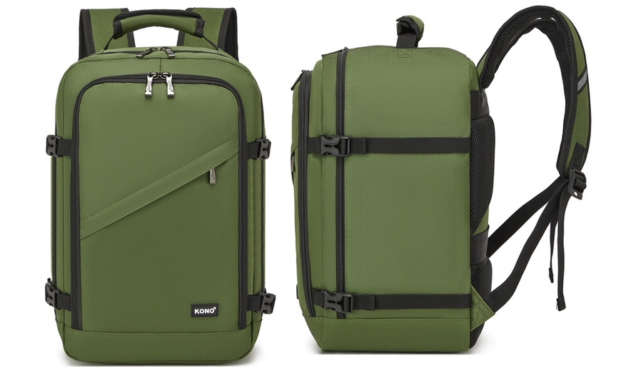 Image 2: Mochila de viaje tamaño cabina con espacio para portátil