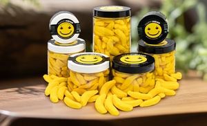 CBD Infused Gummy Banana from Happy Hemp - CBD for Day & Night Time Available CBD Infused Gummy Banana from Happy Hemp - CBD for Day & Night Time Available