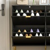 Image 4: HomCom Narrow Shoe Cabinet with Four Flip Drawers