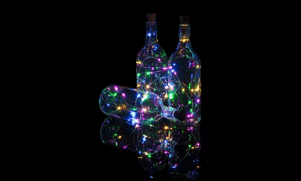 1x, 2x oder 3x LED-Lichterkette für Flaschen