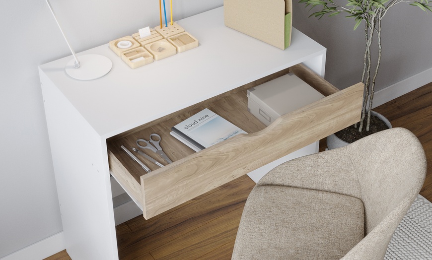 Image 8: Compact Design Desk with Drawer