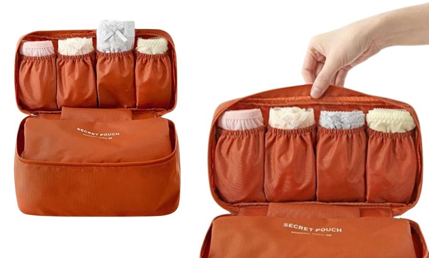 Image 3: Portable Underwear Bag: 1 Piece - Orange | Watermelon Red