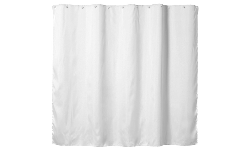 Image 16: Clearance Hookless Quick-Fit Shower Curtain