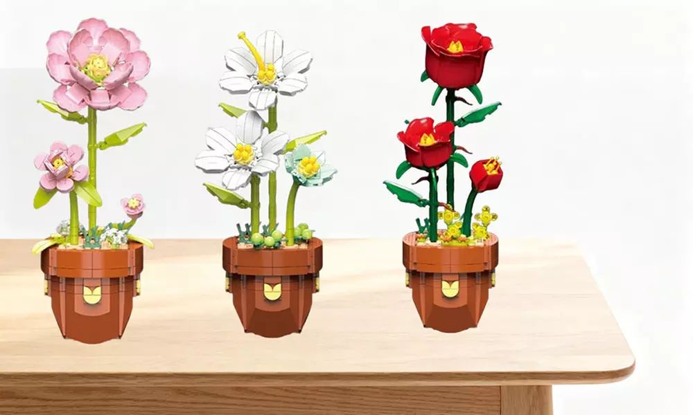 Topfblumen-Baustein-Set