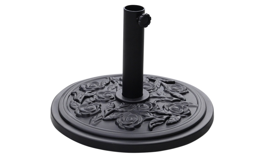 Image 15: Outdoor Large 3M Rotating Parasol with Multiple Base 