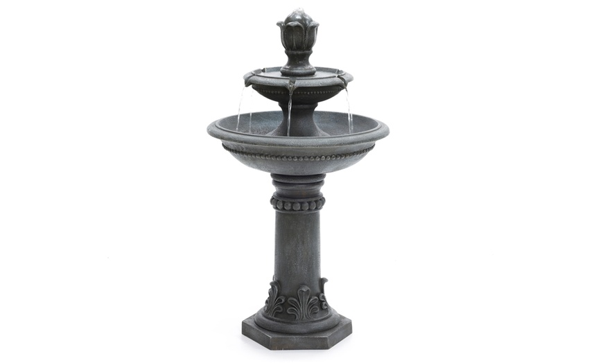 Image 4: Two-Tier Water Fountain Water Feature