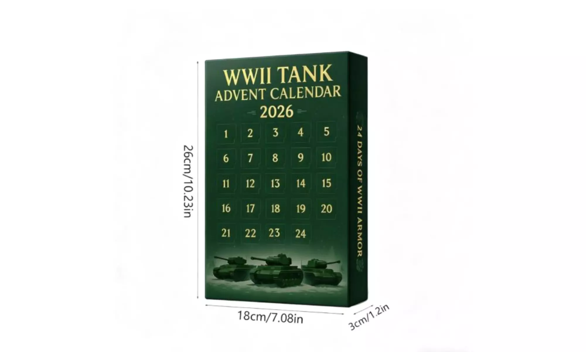 WWII Tank Advent Calendar, Unique Models and Decorations - Primary Image