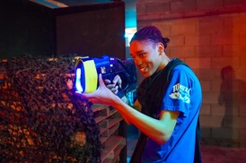 Laser Tag + Mini-Bowling Combo for Groups Up to 14 at Area 53 in Dumbo