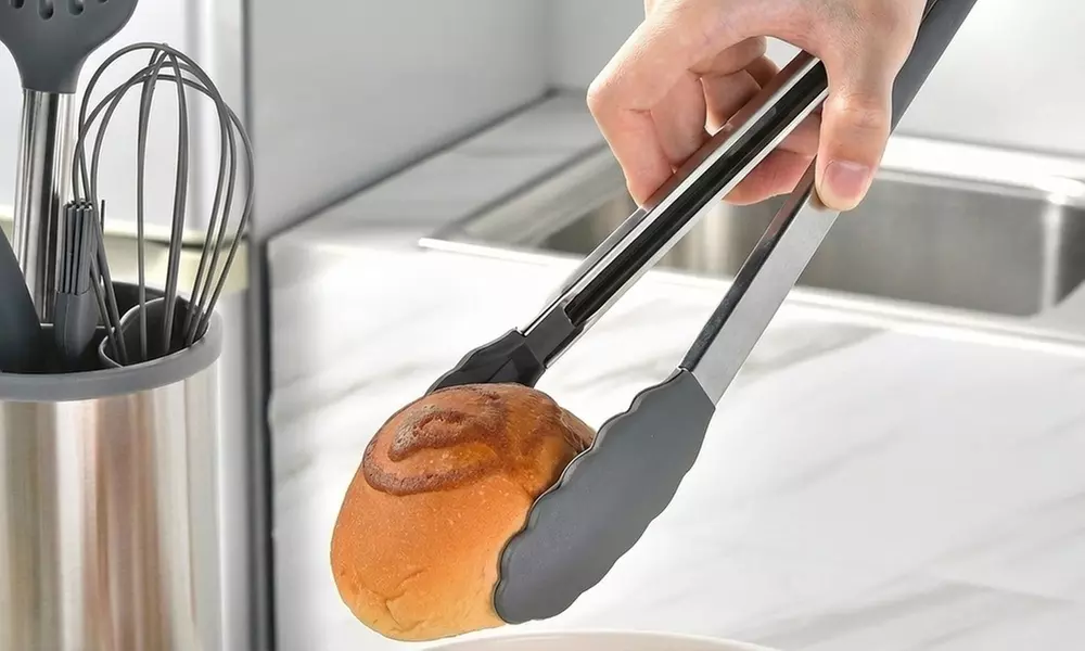 Set de 12 ustensiles de cuisine en silicone avec support