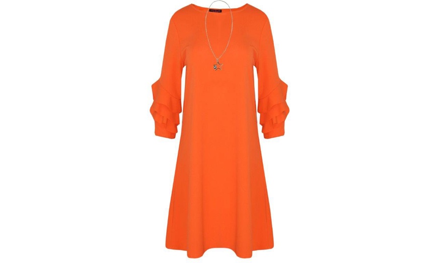 Image 17: Kurt Muller Ruffle-Sleeved Dress