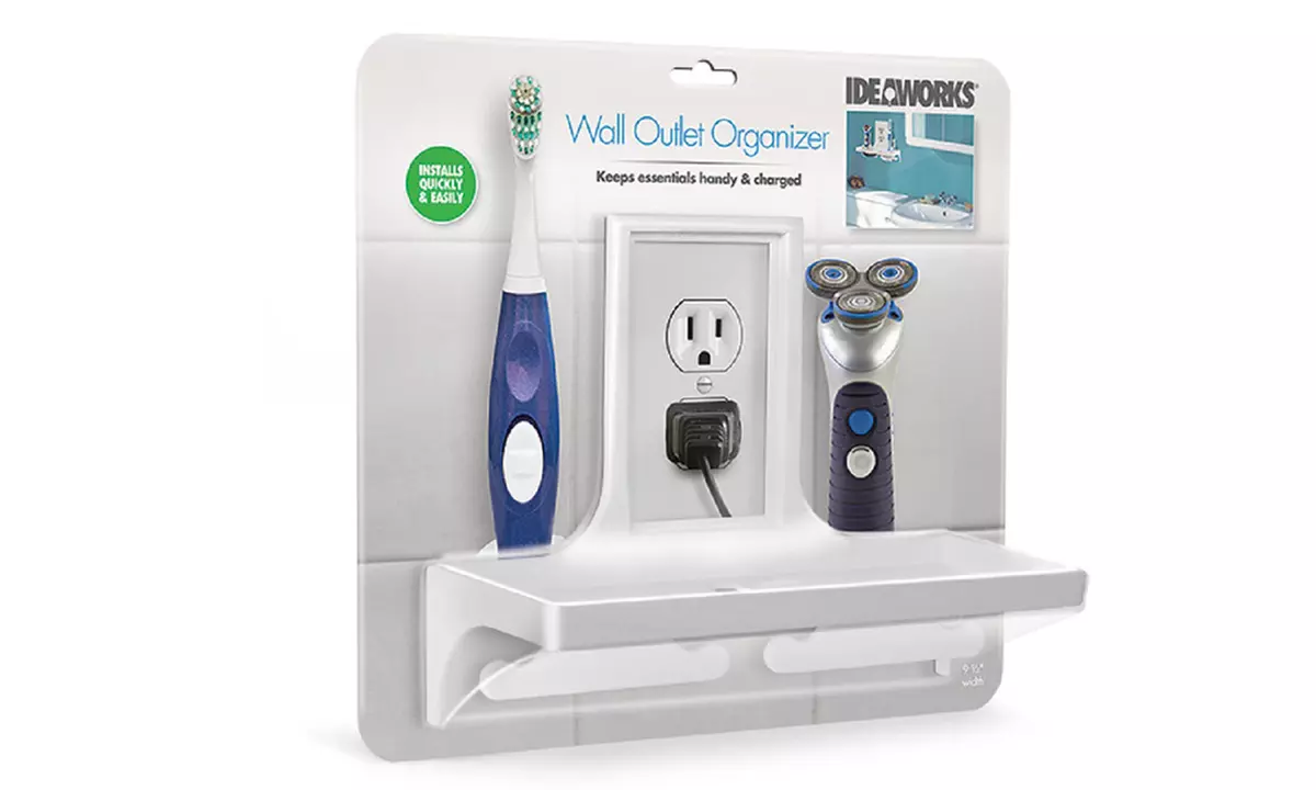 Bathroom Wall Outlet Organizer - Primary Image