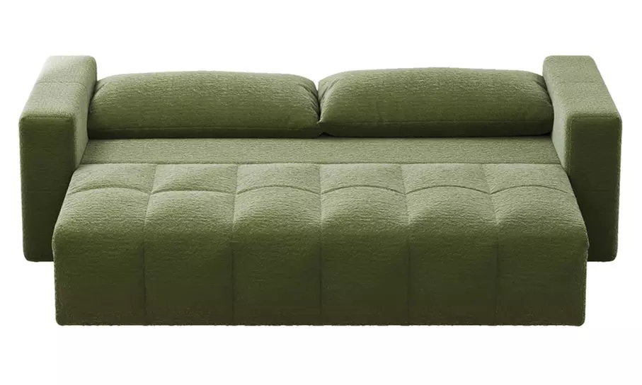 Canapé convertible 3 places "Midland" de Kocoon avec coffre en bouclette, livraison offerte