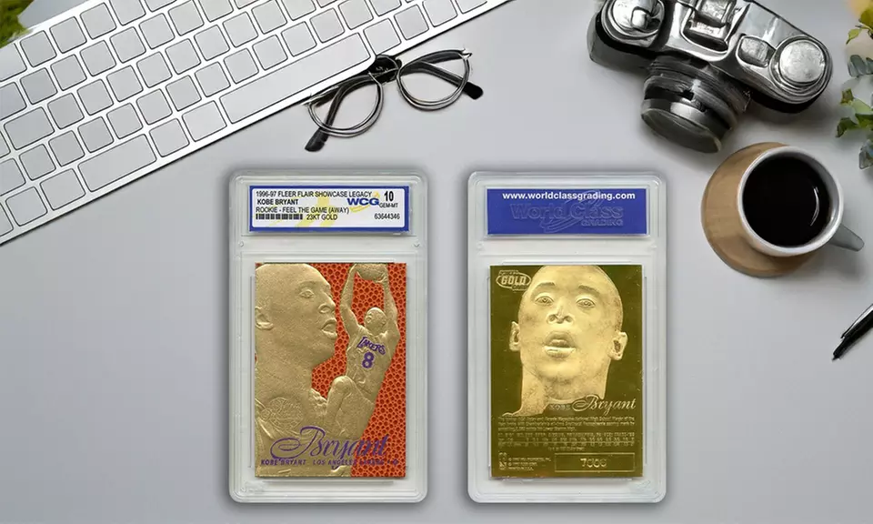 KOBE BRYANT 1996-97 Fleer Flair "FEEL the GAME" 23K Gold Rookie Card PURPLE GM10