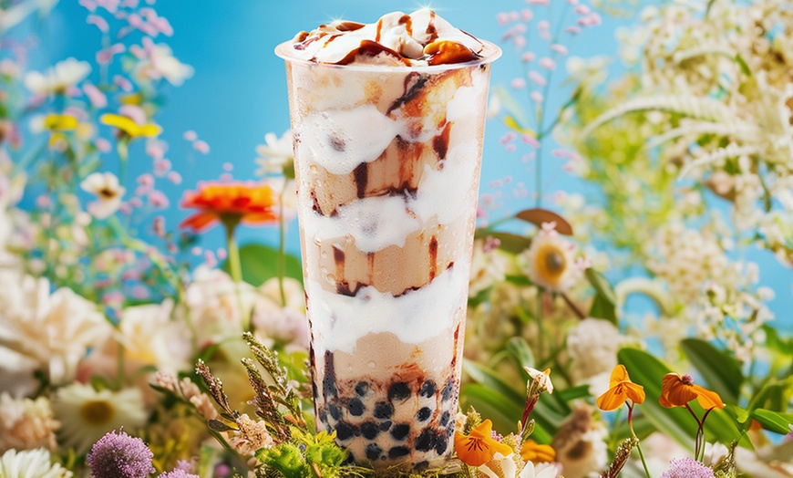 Image 1: Indulge with a Medium/Large Bubble Tea Package for One, Two or Three 