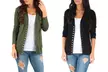 2-pack Women's 3/4 Sleeve Snap Button Cardigan. Plus Size Available. - Second Medium