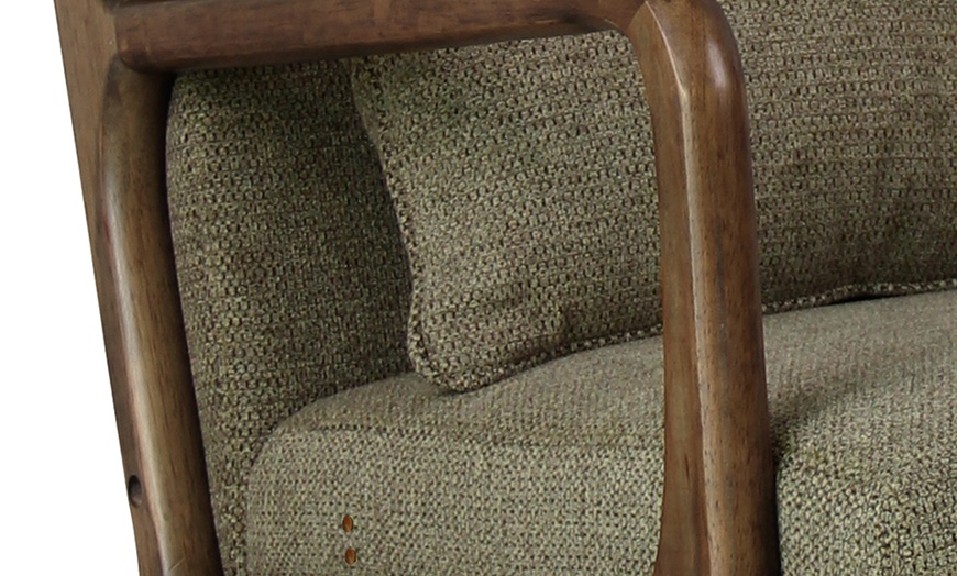 Image 25: Poltrona in tessuto e legno Zach Doosense