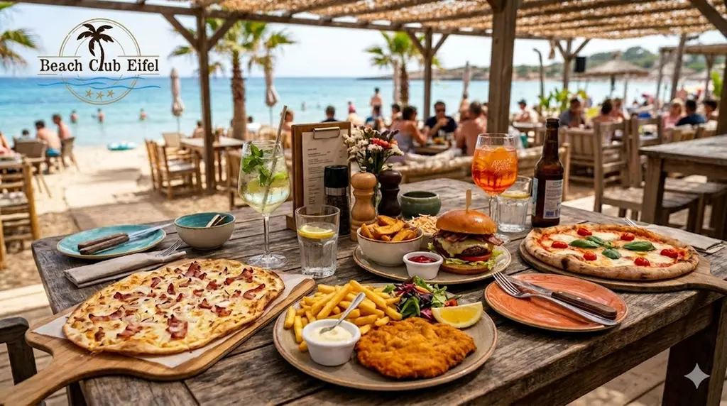 Pizza, Flammkuchen, Burger oder Schnitzel mit Pommes nach Wahl