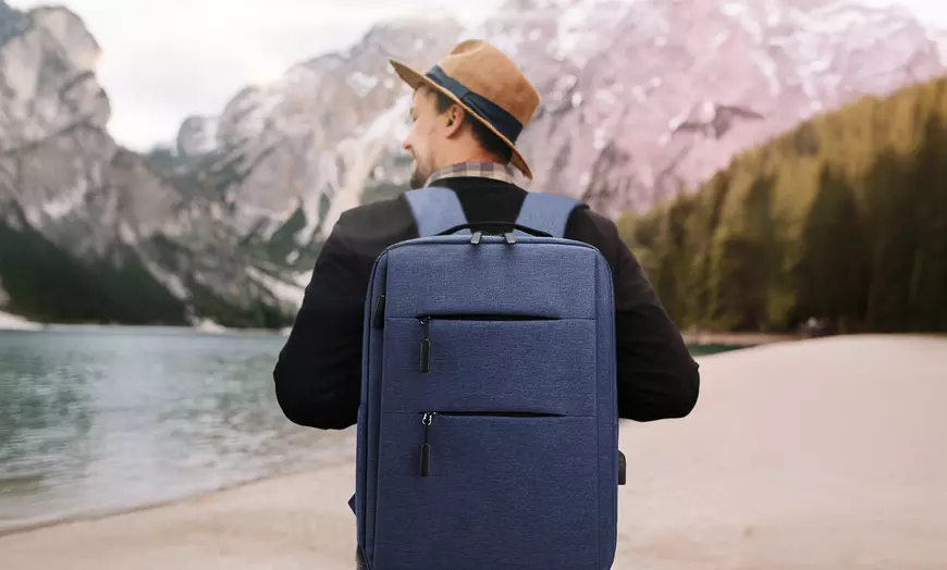 Image 1: Zaino da viaggio con ricarica USB