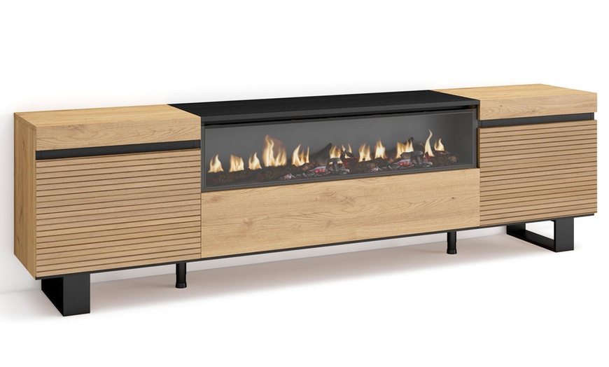 Image 5: TV-meubel met of zonder led-elektrische openhaard