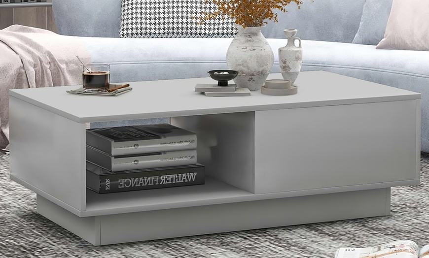 Image 22: High Gloss LED Coffee and Side Table Range