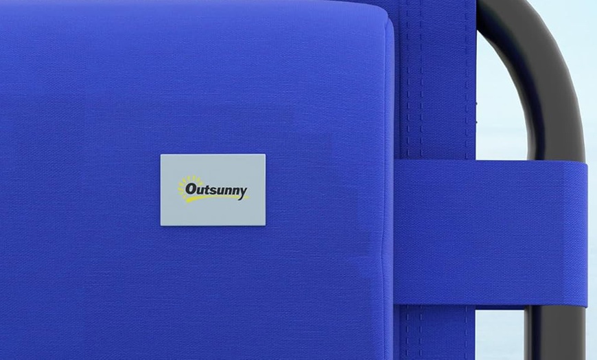 Image 9: Outsunny Zero Gravity Lounger Chairs (Set of 2)