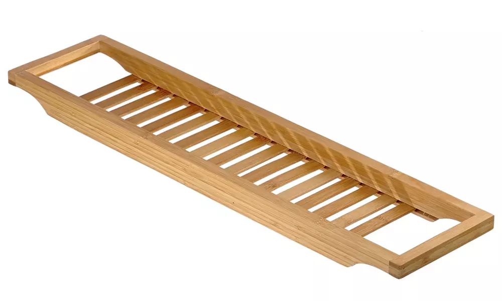 Étagère de salle de bain en bambou naturel - Image 2