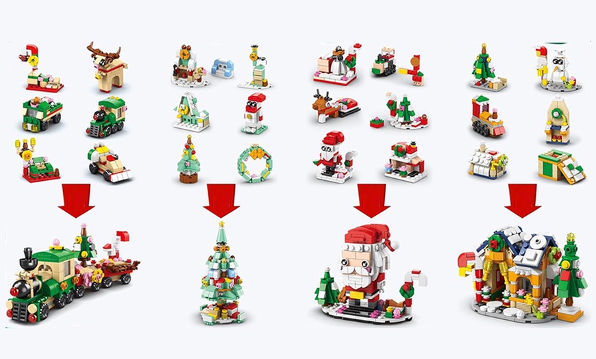 Image 8: Christmas Advent Calendar Building Blocksx1 or x2 – Tree or Nutcracker