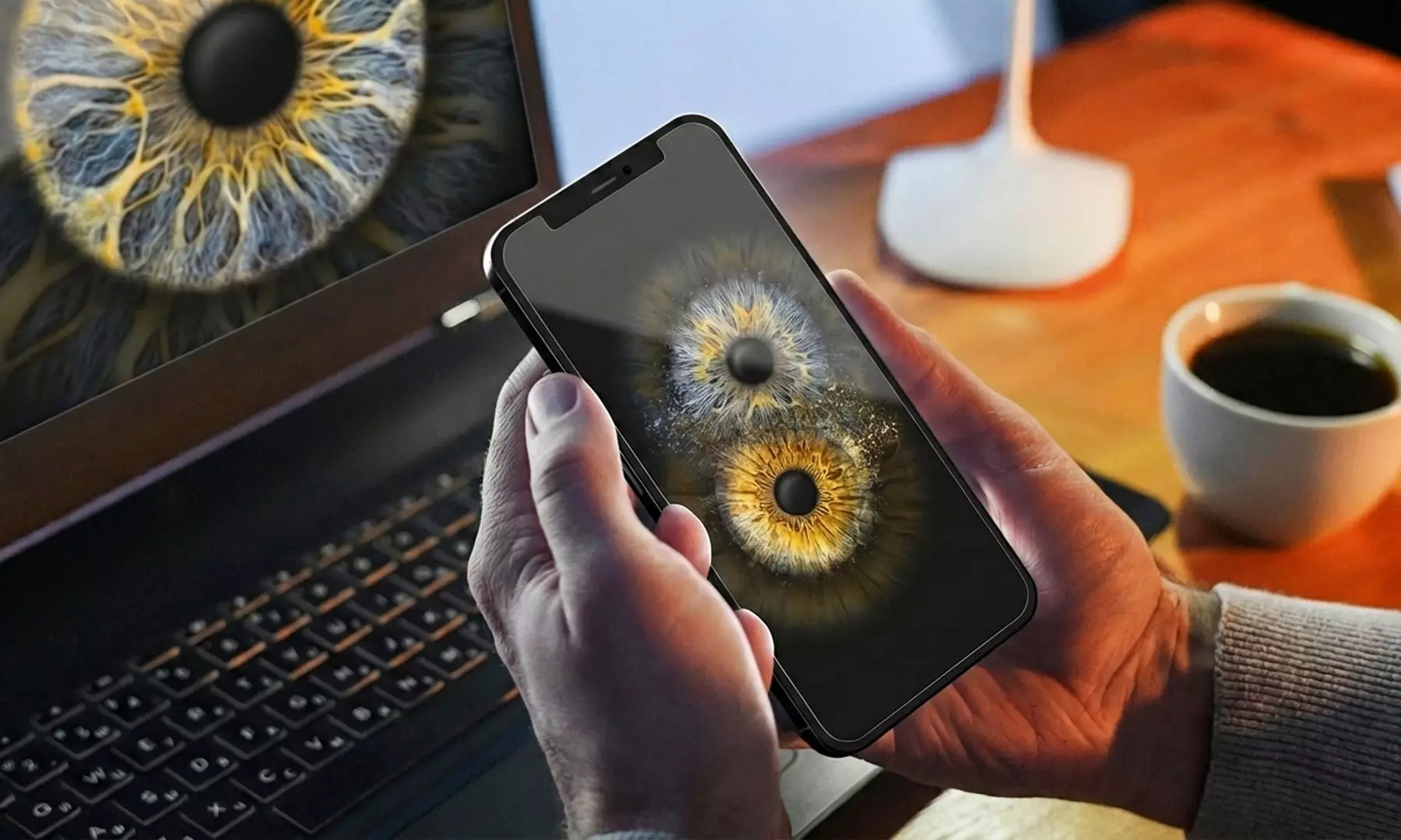 EYEPIXX® IRIS-Fotoshooting inkl. Datei & Effekt oder opt. mit Leinwand