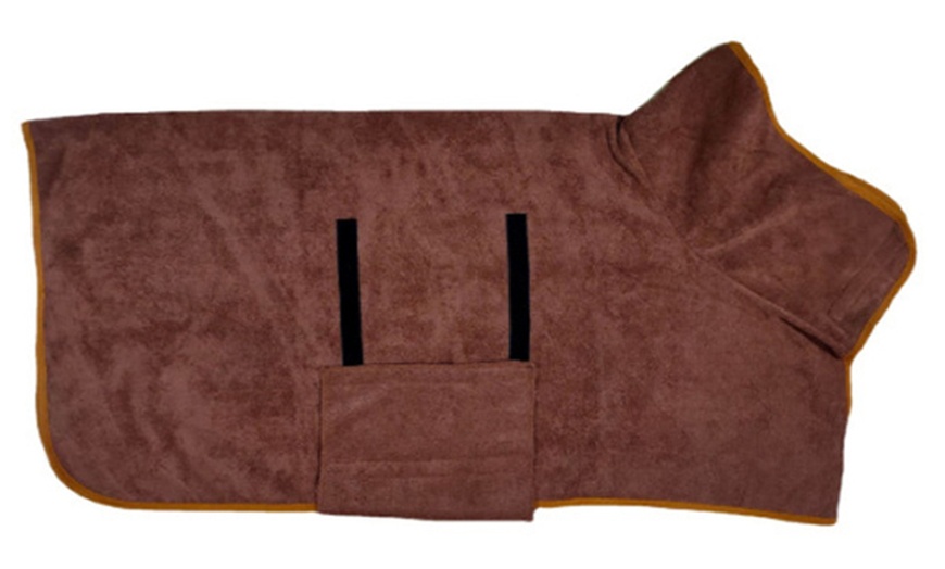 Image 4: Super Absorbent and Quick Dry Pet Bathrobe Towel