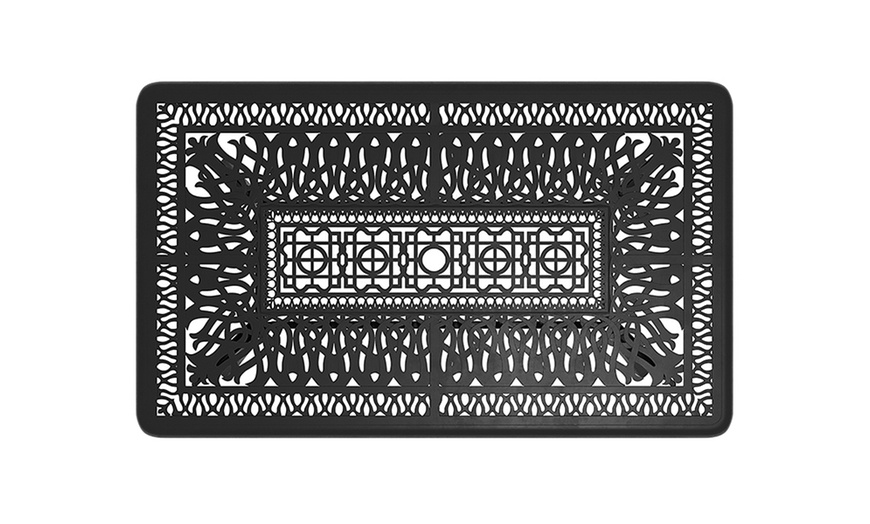 Image 43: Garden Outdoor Cast Aluminum Vintage Bistro Table 