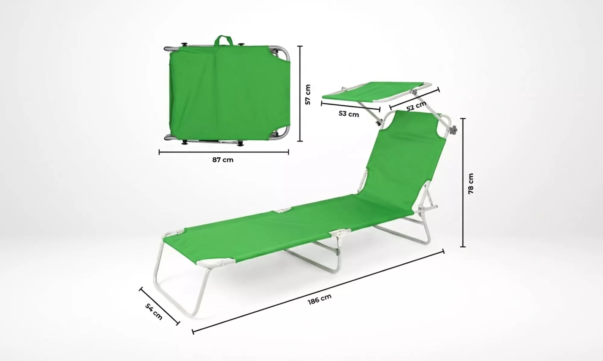 Lot de 2 chaises longues "Santa Fe" avec parasol