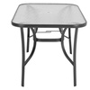 Image 9: Outdoor Rippled Tempered Glass Coffee Table with 4 Styles