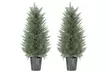 Set of Two HomCom Artificial Cypress Trees with PE Leaves for Indoor and Outdoor Use - Image 2