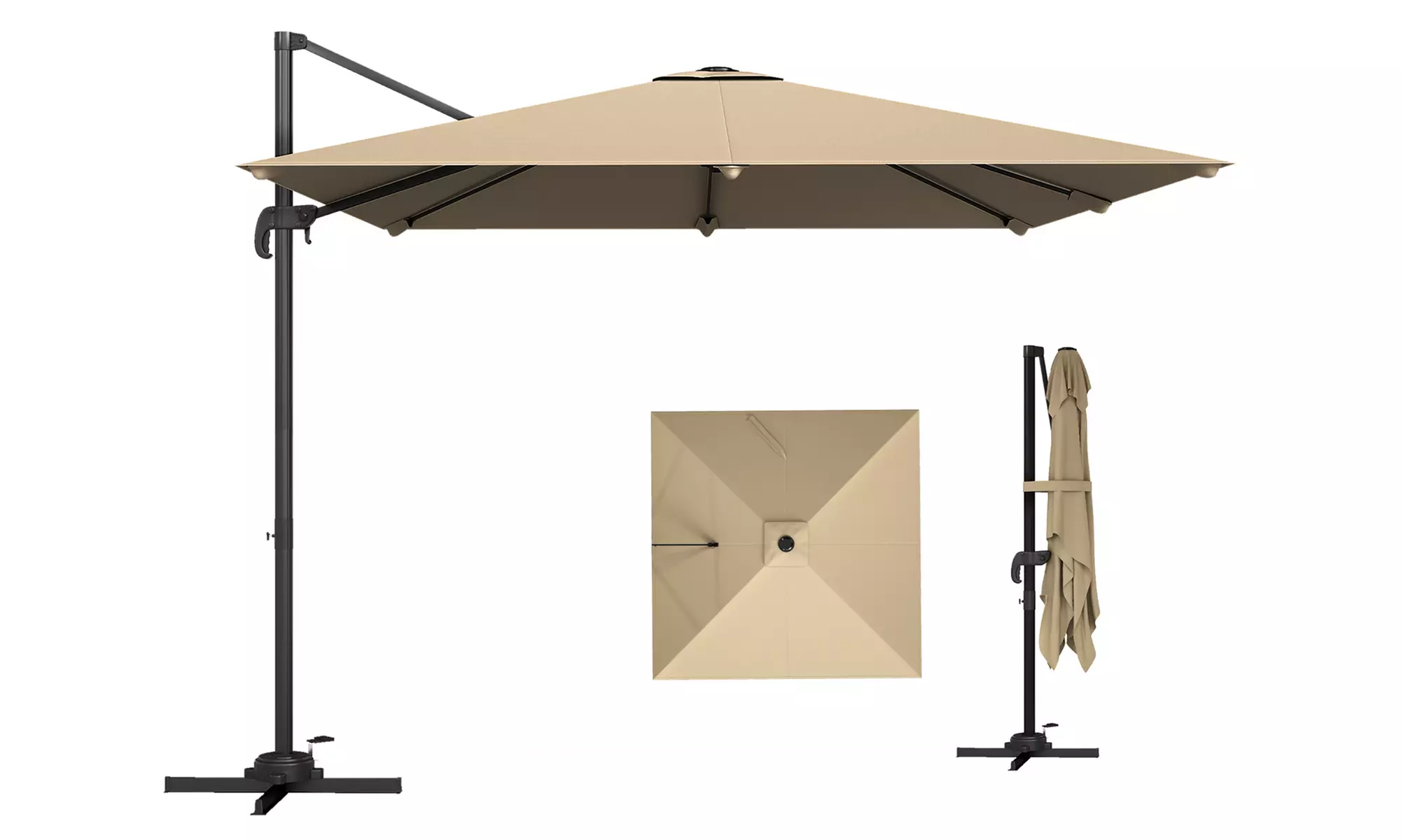 Outsunny 3 x 3 m Cantilever Parasol