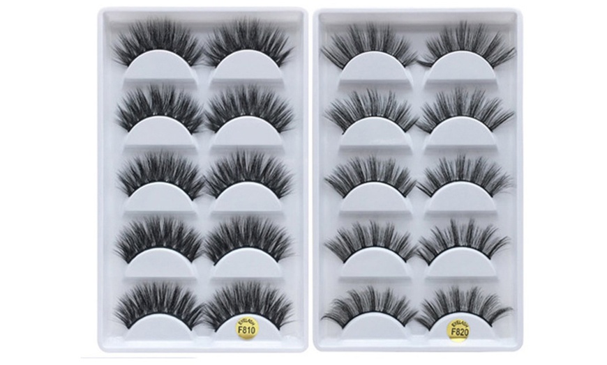 Image 5: 10 pairs 3D Mink Eyelashes Natural Long false Eyelashes Extension 14-15mm