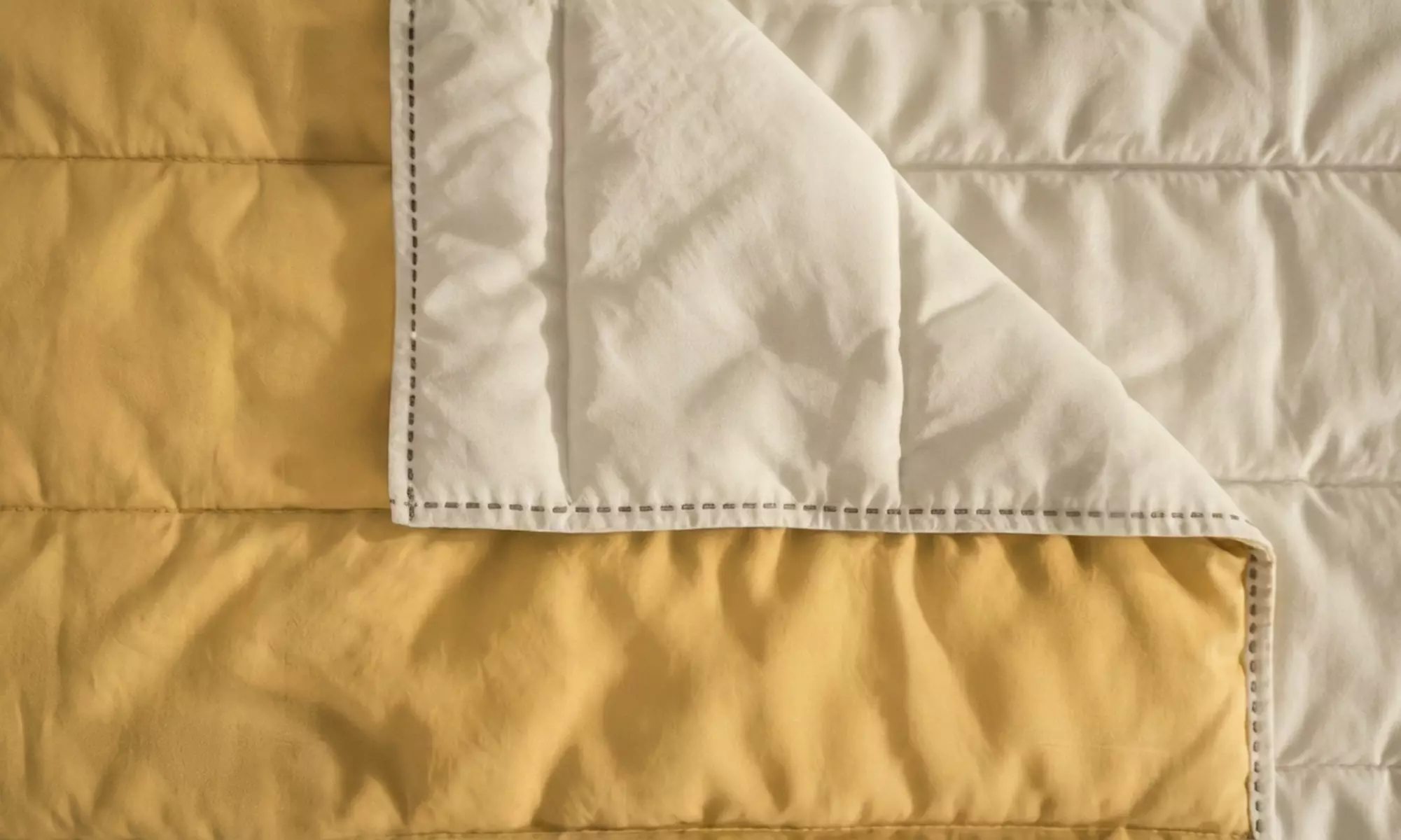 Couvre-lit "Trapuntino Golia" double face effet vintage "water washed"