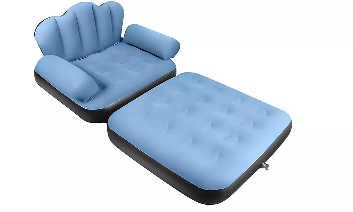 Poltrona gonfiabile con poggiapiedi